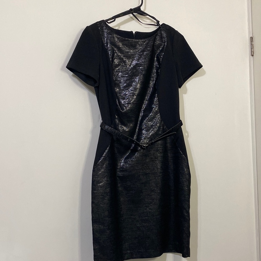 Black Laundry Dress - Black Belt - Size 8.